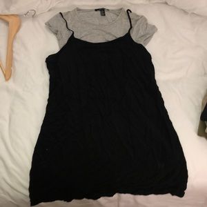 Dress with attached shirt